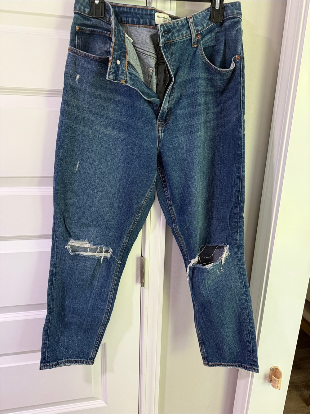 Abercrombie & Fitch Curve Love Light Blue Skinny High-Rise Jeans
